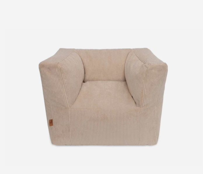 Jollein - Fauteuil/Pouf Corduroy pour enfant - Natural