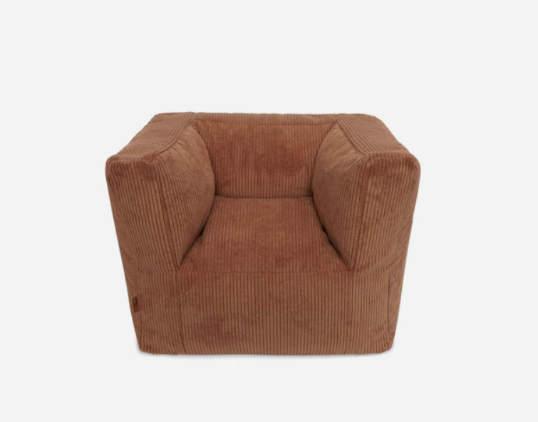 Jollein - Fauteuil/Pouf Corduroy pour enfant - Caramel