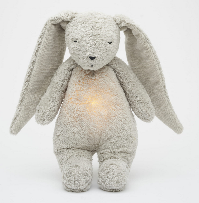 Moonie - Peluche veilleuse musicale - Lapin en coton BIO Organic - Gray nature