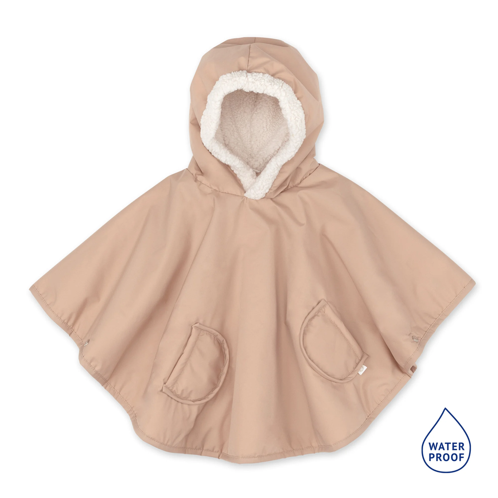 Bemini - Poncho de Voyage 9-36m - Waterproof + Teddy - Naturel