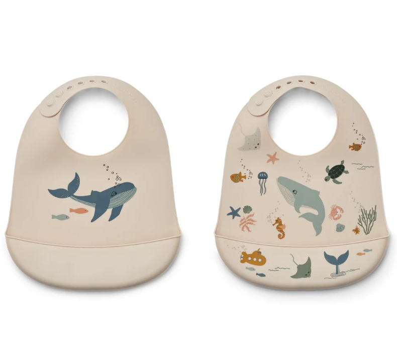 LIEWOOD - Lot de 2 bavoirs Tilda - Sea Creature/Sandy