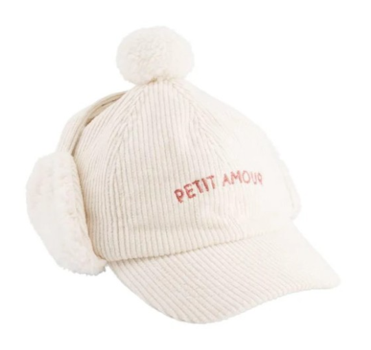 Chamaye - Chapka cap Petit Amour - Cream - 9/24mois