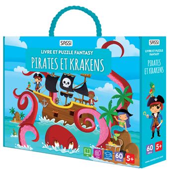 Sassi - Livre et Puzzle Fantasy - Pirates et Krakens