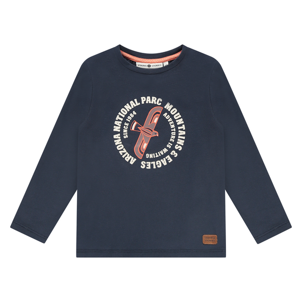 STAINS &amp; STORIES (BY BABYFACE) - T-shirt à longues manches - Navy