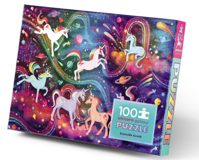 Crocodile Creek - Puzzle holographique Unicorn Galaxy - 100 pcs