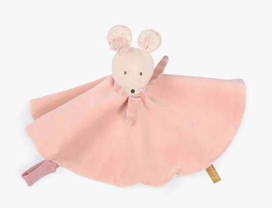 Moulin Roty - Doudou souris rose - Attache Tétine