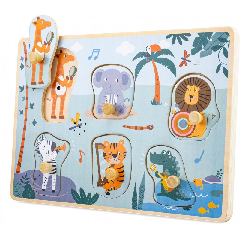 Ulysse Couleurs d'Enfance - Puzzle sonore jungle musicale - 12 mois +