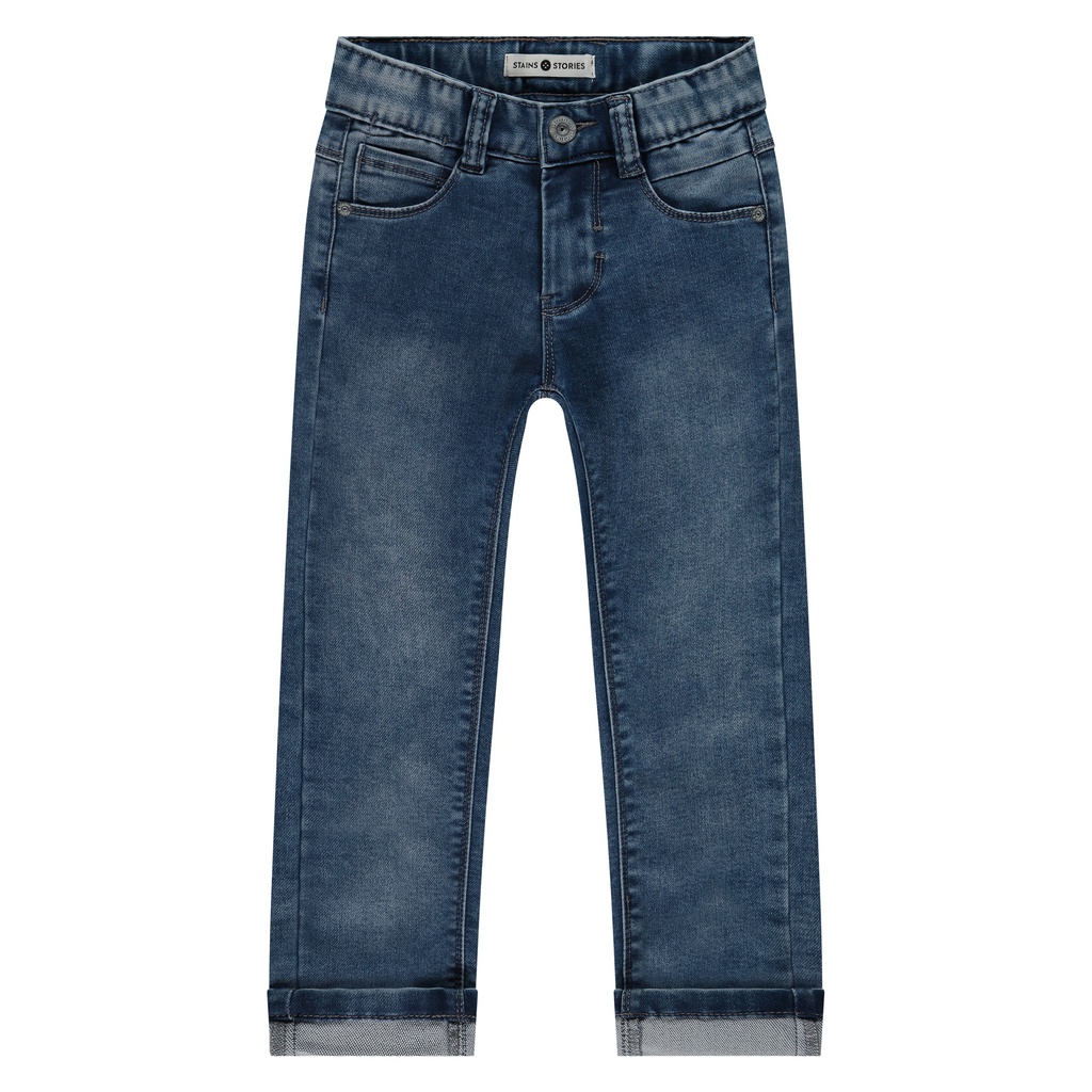 STAINS &amp; STORIES (BY BABYFACE) - Pantalon garçon - Medium blue denim