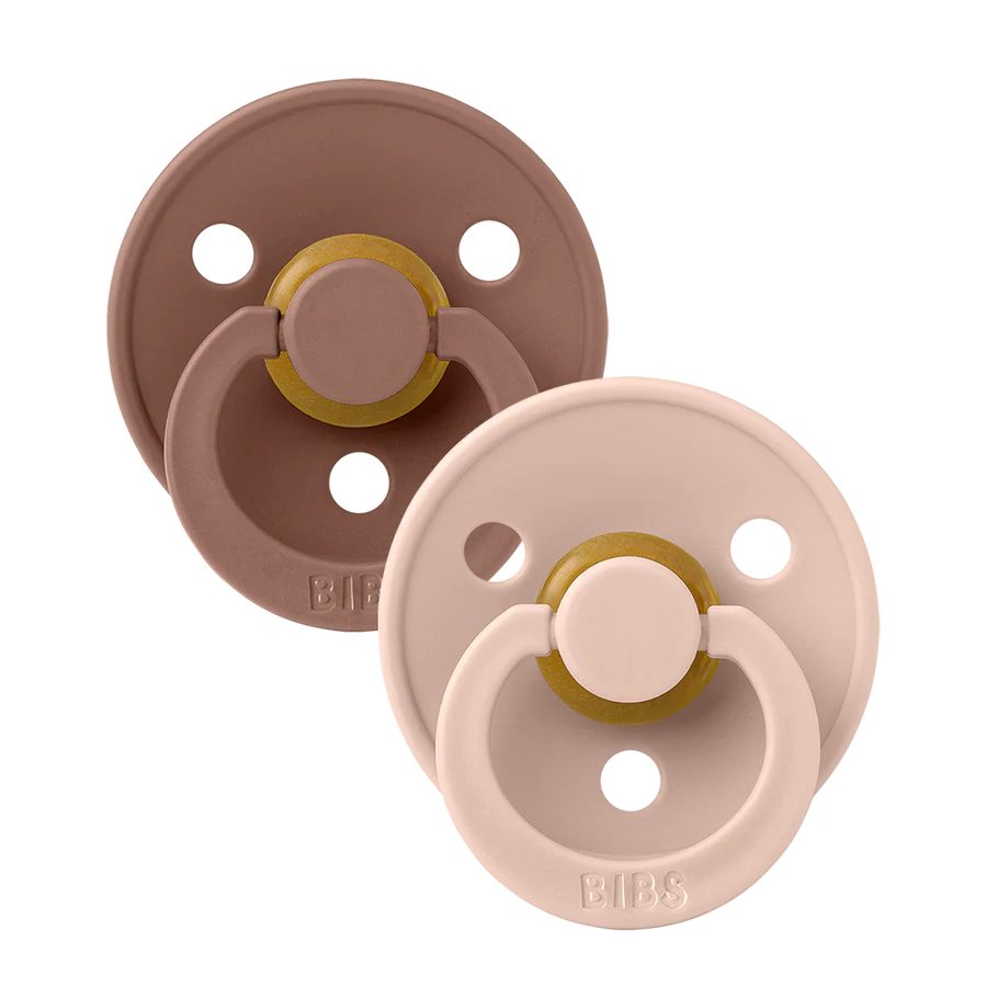 Bibs - Lot de 2 tétines - Symétrique Woodchuck/Blush - Taille 1