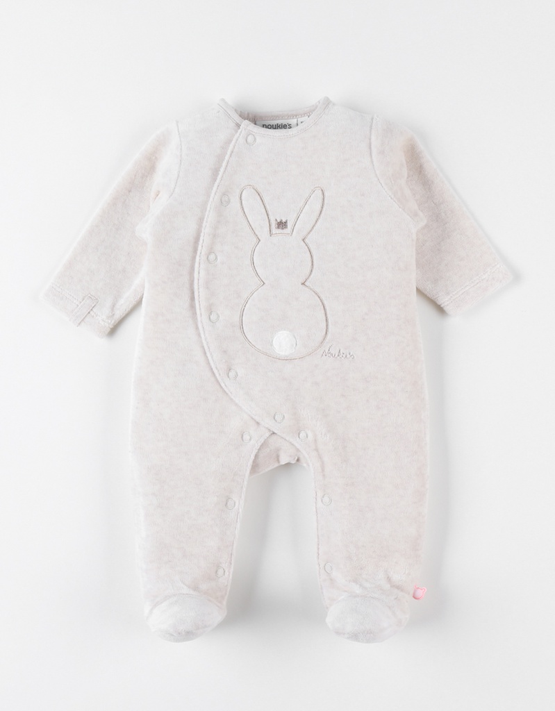 Noukie's - Pyjama lapin en velours - Beige