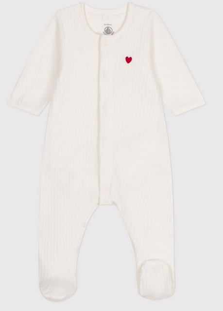 Petit bateau - Body pyjama unisex en velours