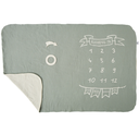 BB&amp;Co - Couverture étapes bébé - Vert de gris/Ecru
