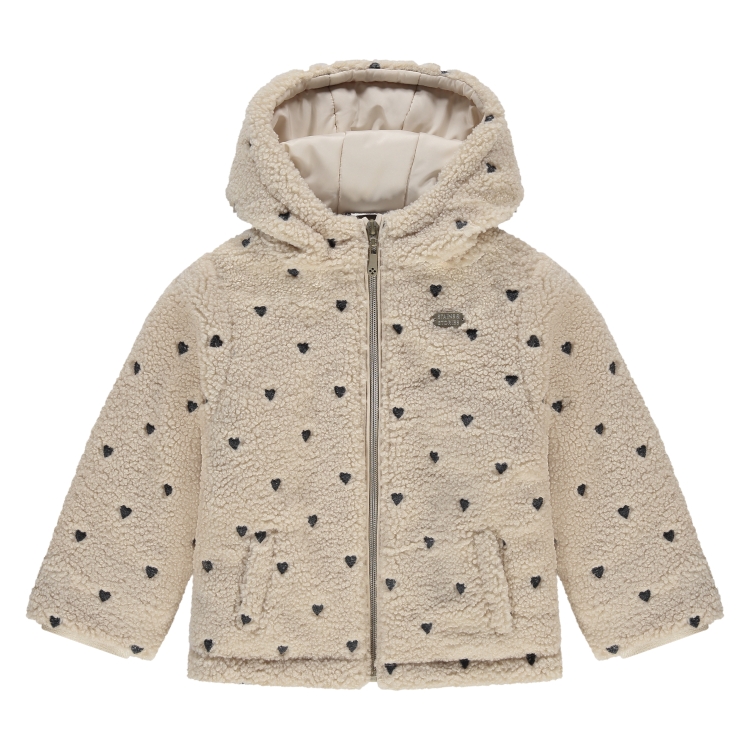 STAINS &amp; STORIES - Veste en mouton beige et coeur
