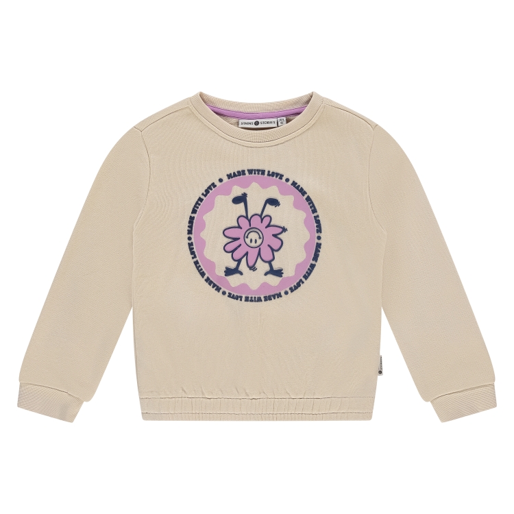 STAINS &amp; STORIES - Sweatshirt beige à motifs - Fille