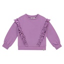 STAINS &amp; STORIES - Sweatshirt mauve à volants - Fille