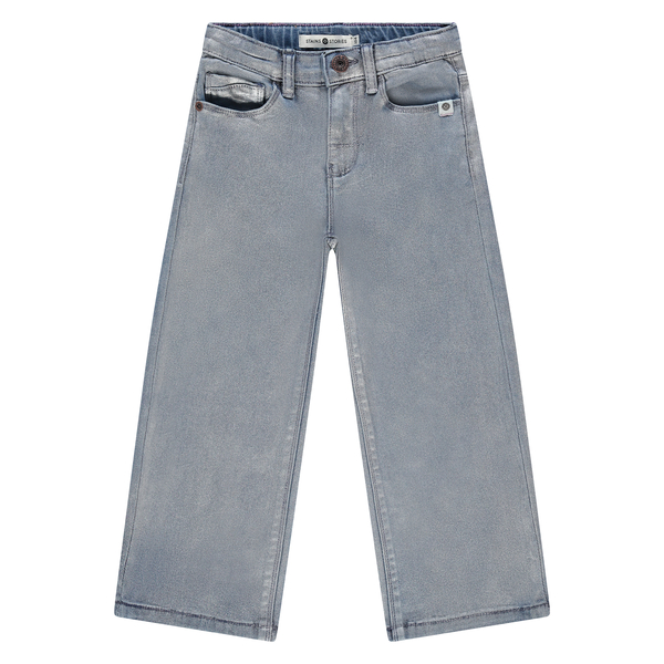 STAINS &amp; STORIES - Jeans gris à paillettes - Fille