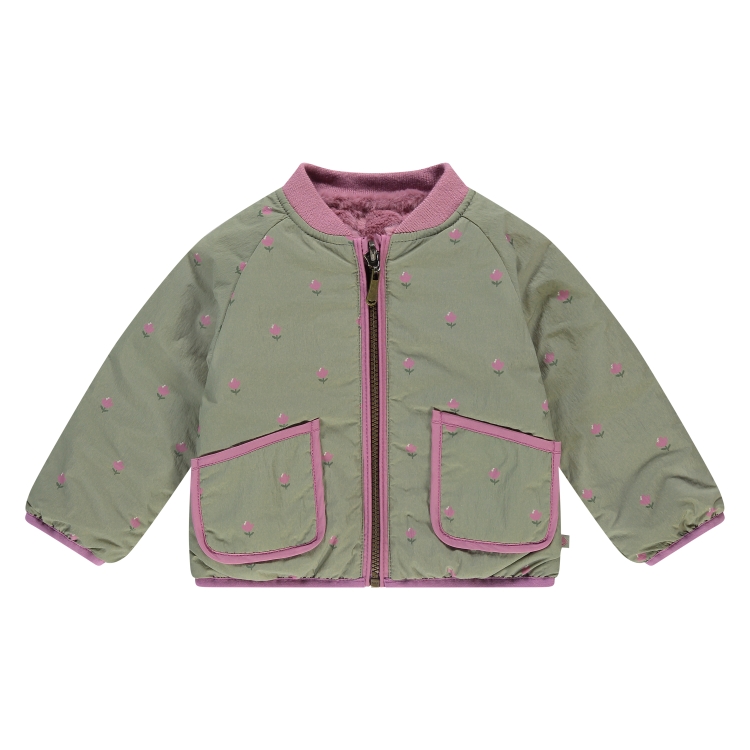 BABYFACE - Veste Mauve/Kaki réversible - Fille