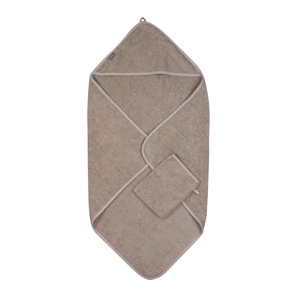 Quax - Cape de bain &amp; gant de toilette - Stone