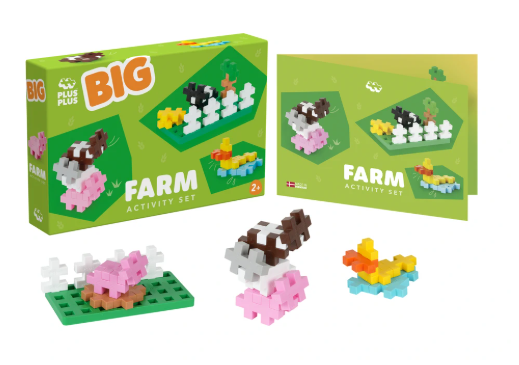 PLUS PLUS - Set activités ferme - 40 pièces - 2 ans +