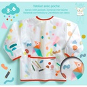 DJECO - Tablier avec poche - Gommettes et crayons - 3 à 6 ans