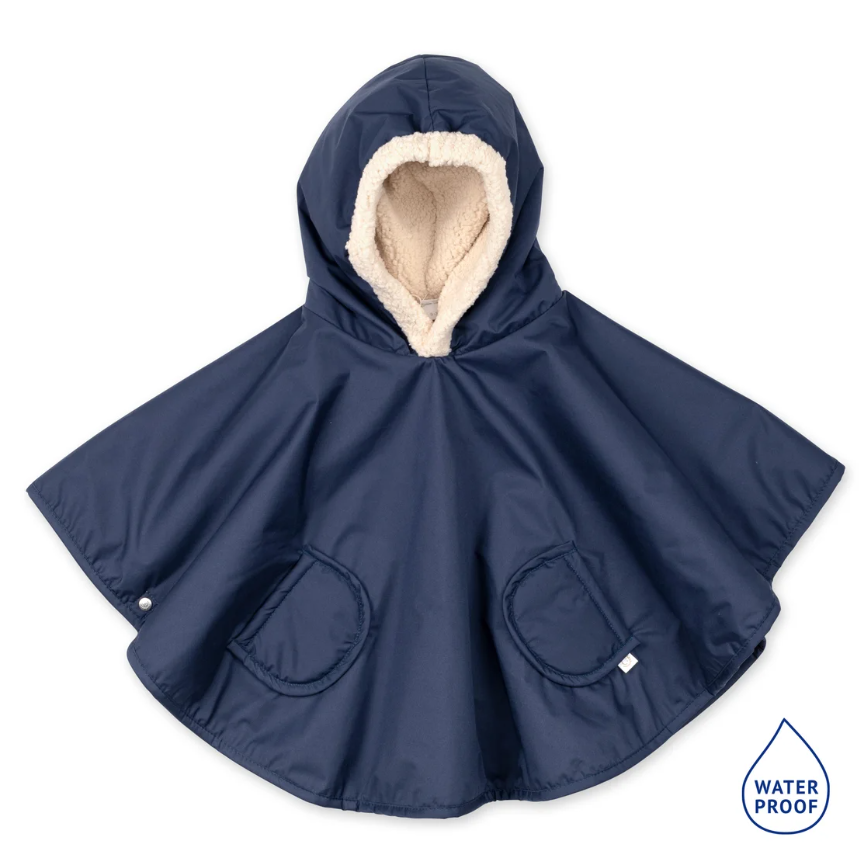 Bemini - Poncho de Voyage 9-36m - Waterproof + Teddy - Navy