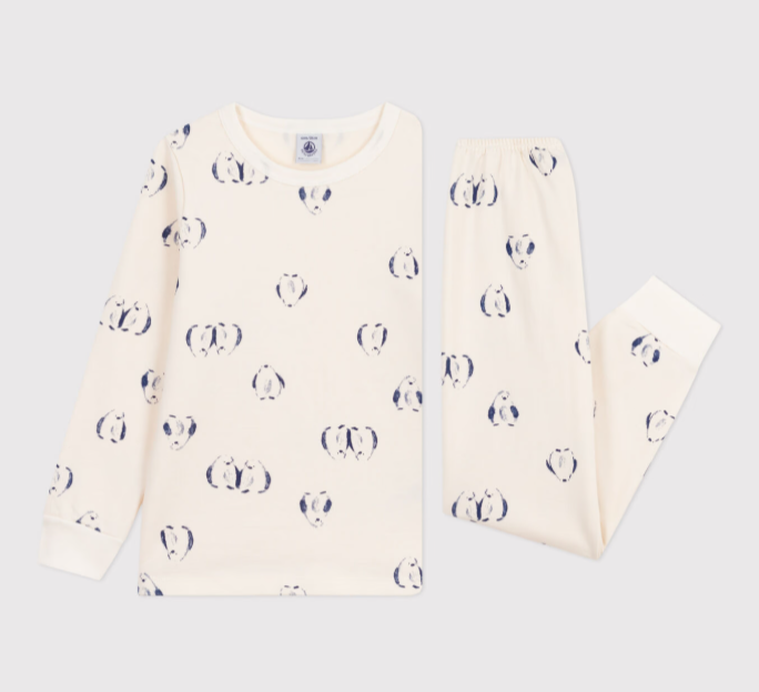 Petit bateau - Pyjama en molleton 2 pièces - Imprimés pingouins