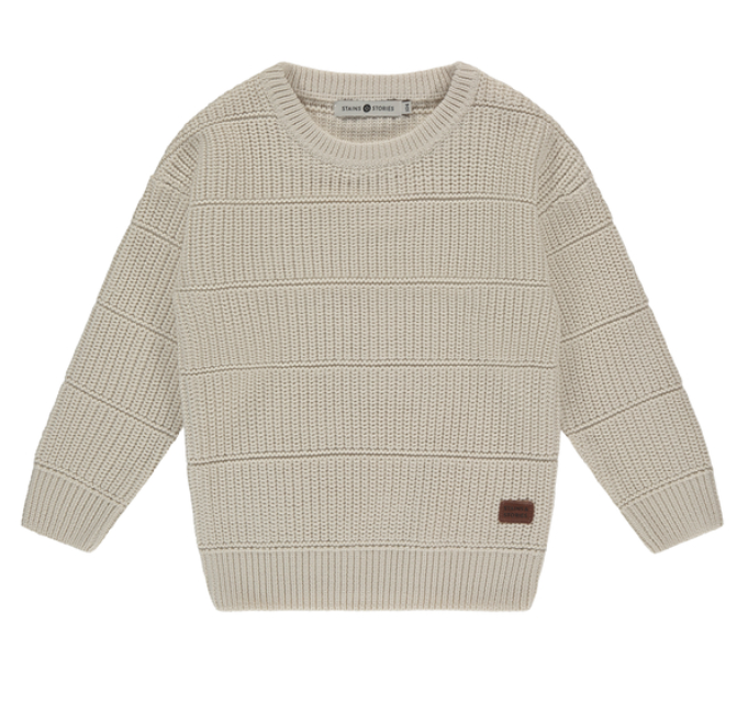 STAINS &amp; STORIES - Pull en laine beige - Garçon