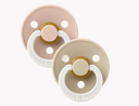Bibs - Lot de 2 tétines Glow - Vanilla/Blush - Taille 1 - Asymétriques