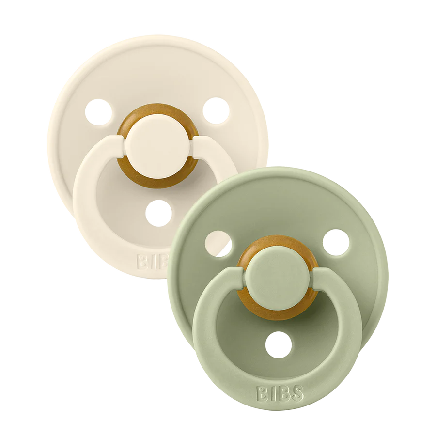Bibs - Lot de 2 tétines - Ivory/Sage - Taille 1 - Anatomiques