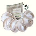 Fibao - Coussinets d'allaitement lavables - Lot de 6 et Filet de lavage