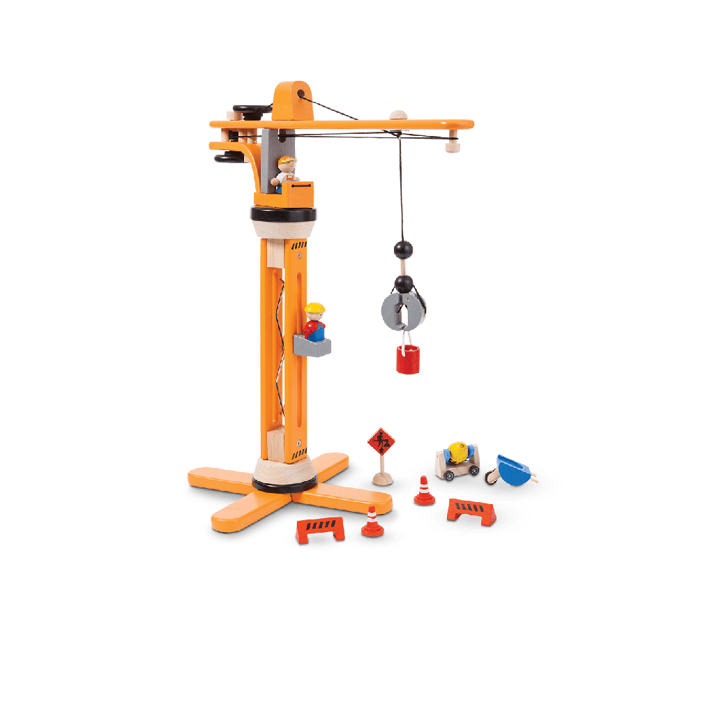 Grue de construction en bois recyclé - Plan Toys