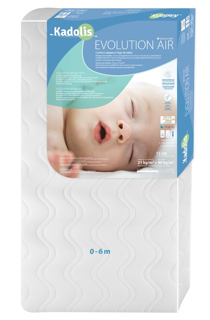 Kadolis - Matelas bébé Evolution Air - 60x120 cm