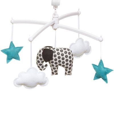 Pouce et Lina - Mobile éléphant black/white