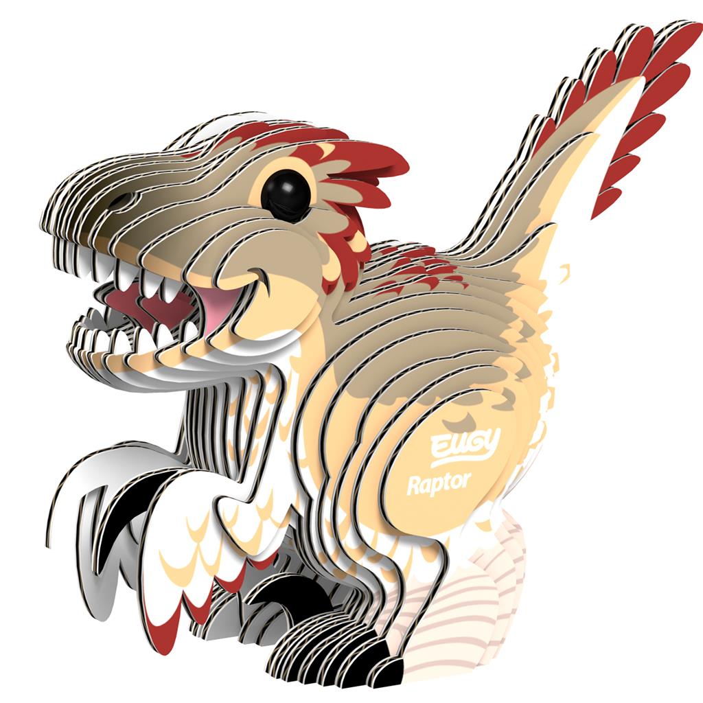 Eugy - Animal en 3D à monter soi-même - carton biodégradable - Raptor
