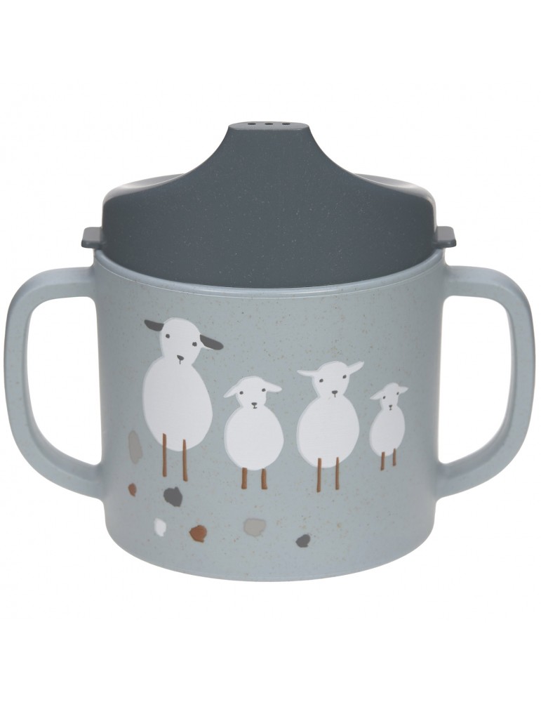 Lässig - Tasse d'apprentissage - Tiny Farmer sheep blue