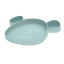 Lassig - Assiette à compartiments en silicone - Little Chums bleue