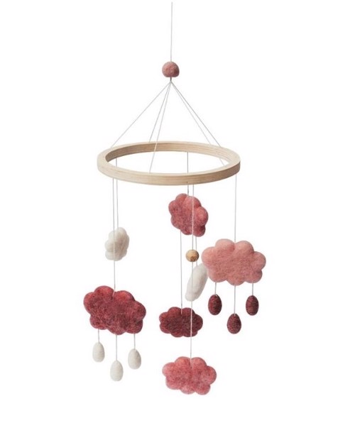 Sebra - Mobile en Laine - Nuage Rose