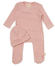 Konges slojd - Pyjama avec pieds + bonnet - Red stripe
