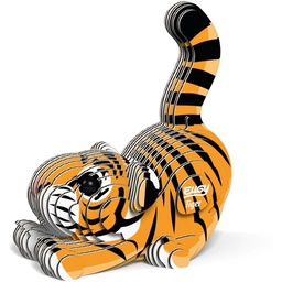 Eugy -  Animal en 3D à monter soi-même - Carton biodégradable - Tigre