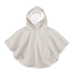 [383CADUM81HU] Bemini – Poncho De Voyage Tetra jersey + Teddy – Beige Sable/Sand