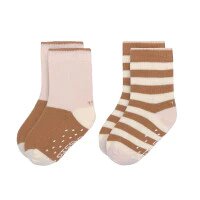 Lassig - Lot de 2 paires de chaussettes anti-dérapantes - Rose / Caramel