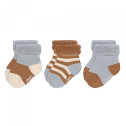 Lassig - Lot de 3 paires de chaussettes en tissu éponge - Bleu / Caramel