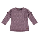 BABYFACE - T-shirt longues manches fille - Mauve / fleurs
