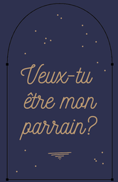 Minimou - Autocollant - Veux-tu être mon parrain ?