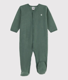 Petit Bateau - Pyjama 1 pièce en éponge - Vert vallée