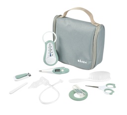 Béaba - Trousse de toilette complète avec 9 accessoires VERTS - Sage Green