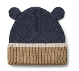 LIEWOOD - Bonnet d'hiver ourson Gina - Midnight Navy/Oat Mix