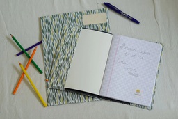 Cleo - Recouvre cahier en tissu A5 - Feuilles