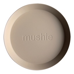Mushie - Set de 2 assiettes en silicone - Vanille