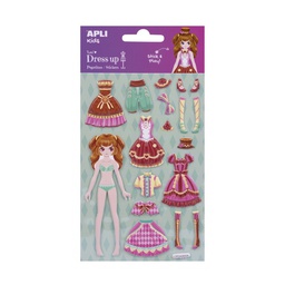 Apli - Stickers Dress up 3D Léa 1 feuille